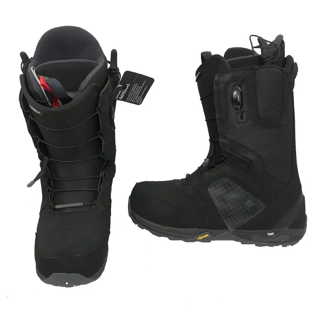 NEW $350 Burton Imperial Snowboard Boots! Size 9 Black Speed Zone Laces